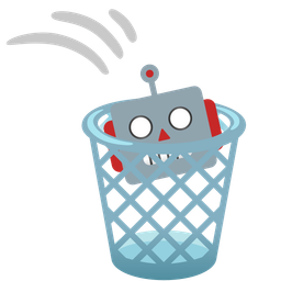 wastebasket and robot