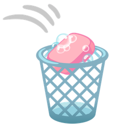 wastebasket and soap