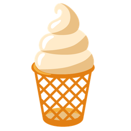 wastebasket and soft ice cream