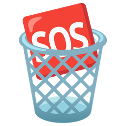 wastebasket and SOS button