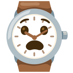 watch and anguished face