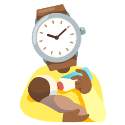 watch and baby bottle