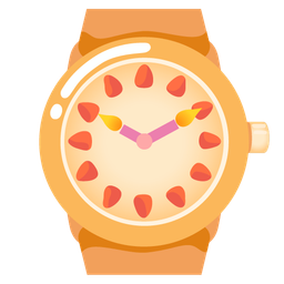 watch and birthday cake