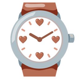 watch and brown heart