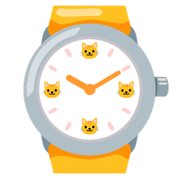 watch and cat face