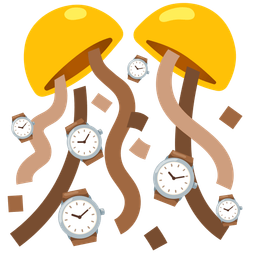 watch and confetti ball