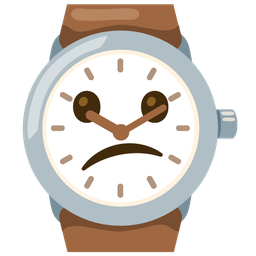 watch and confused face