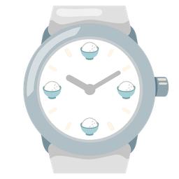 watch and cooked rice