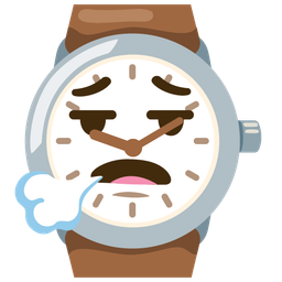 watch and face exhaling