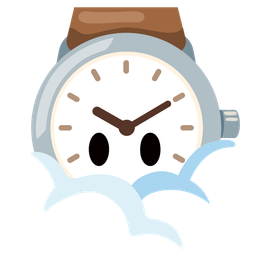 watch and face in clouds