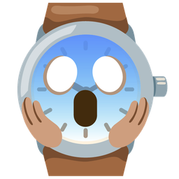 watch and face screaming in fear