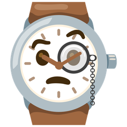 watch and face with monocle