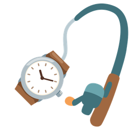 watch and fishing pole