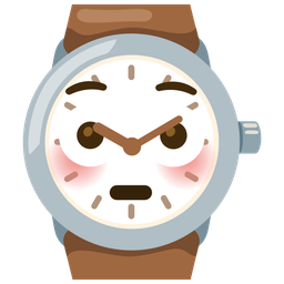 watch and flushed face