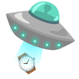 watch and flying saucer