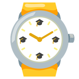 watch and graduation cap