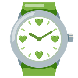 watch and green heart