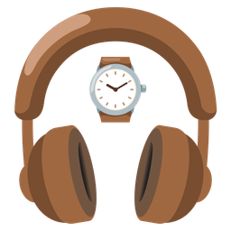 watch and headphone