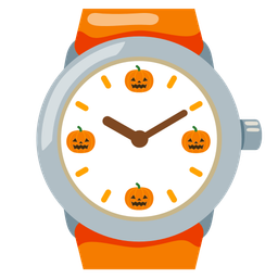 watch and jack-o-lantern