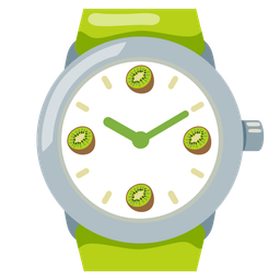 watch and kiwi fruit