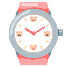 watch and pig face