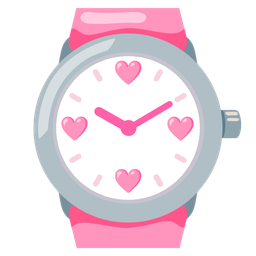 watch and pink heart