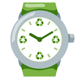 watch and recycling symbol