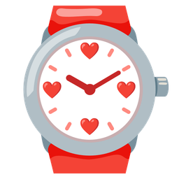 watch and red heart