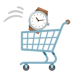 watch and shopping cart