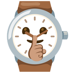 watch and shushing face