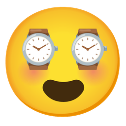 Watch and Smiling face with heart-eyes