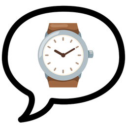 watch and speech balloon