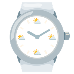 watch and sun behind cloud