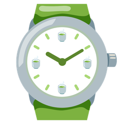 watch and teacup without handle