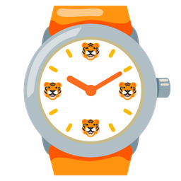 watch and tiger face
