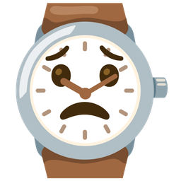 watch and worried face