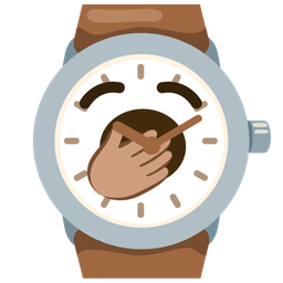 watch and yawning face