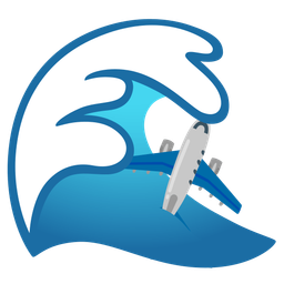 water wave and airplane