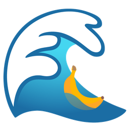 water wave and banana