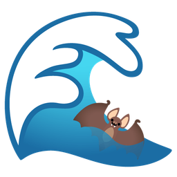 water wave and bat