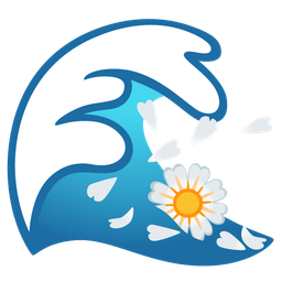 water wave and blossom