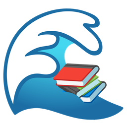 water wave and books