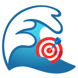 water wave and bow and arrow