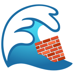 water wave and brick