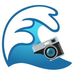 water wave and camera