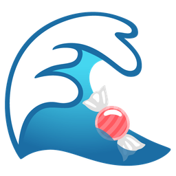 water wave and candy