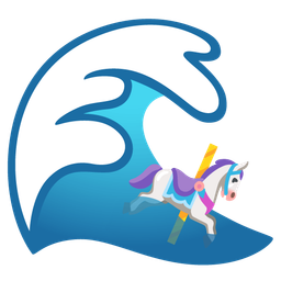 water wave and carousel horse