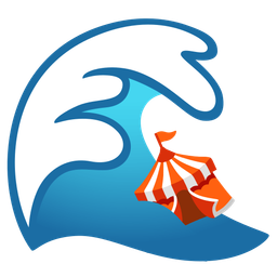 water wave and circus tent