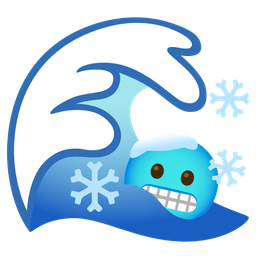 water wave and cold face