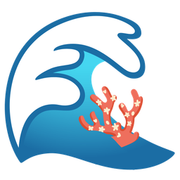 water wave and coral